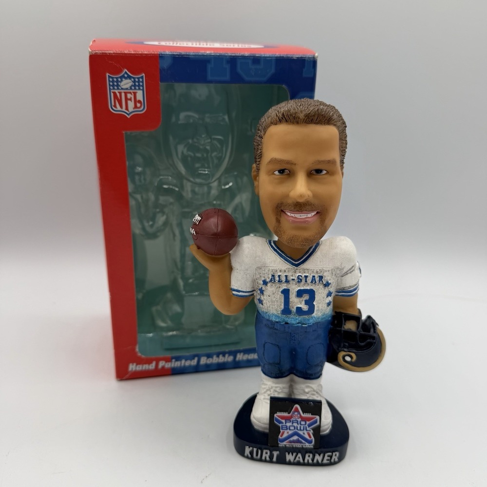 Vintage Kurt Warner St Louis Rams 2002 Pro Bowl Bobblehead Doll Figurine /500